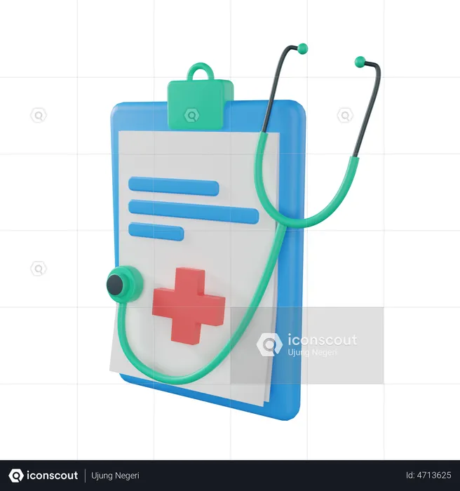 Relatório médico  3D Illustration