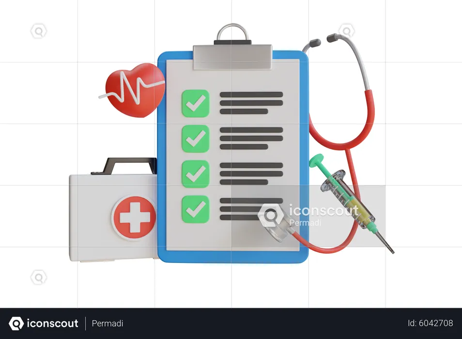 Relatório médico  3D Icon