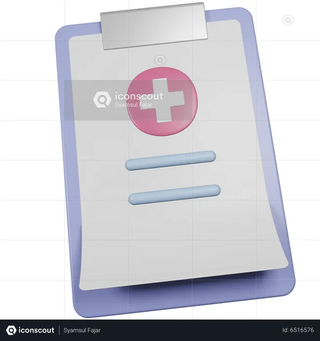 Relatório médico  3D Icon