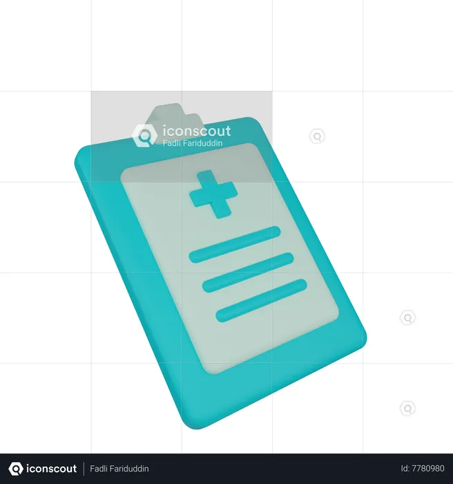 Relatório médico  3D Icon