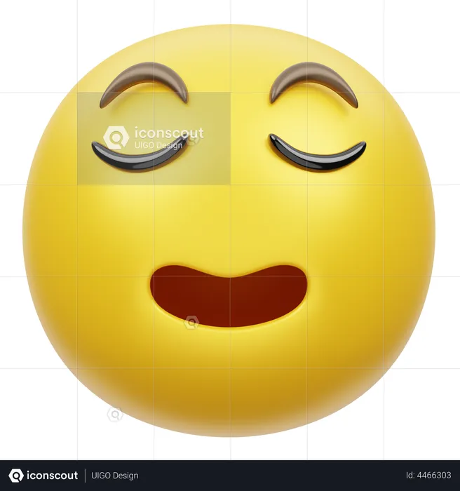 Relax Face Emoji 3D Emoji