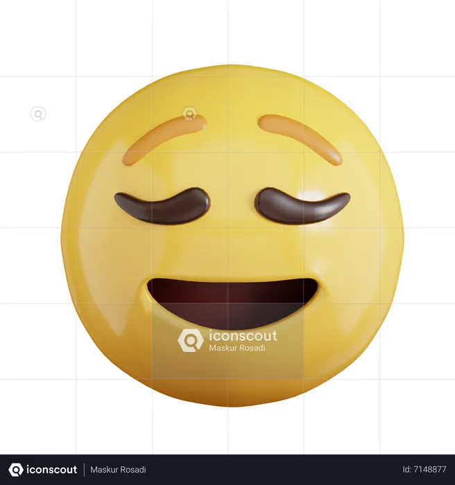 Relieved Emoji Emoji 3D Icon