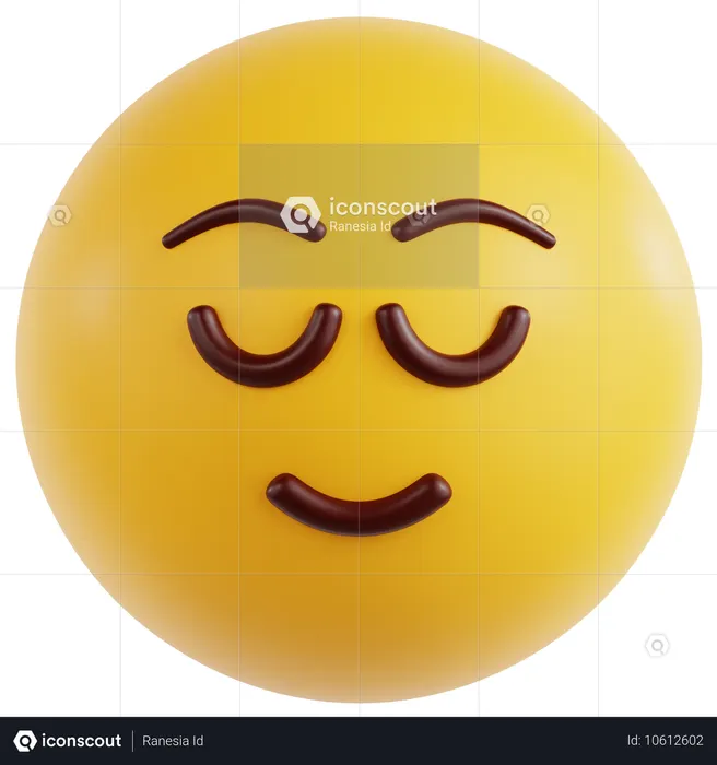 Relieved Face  3D Icon
