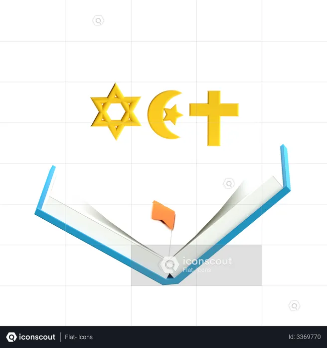 Religious book  3D Illustration