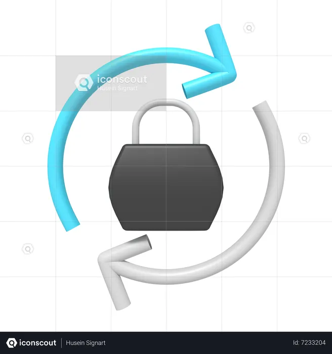 Reload Padlock  3D Icon