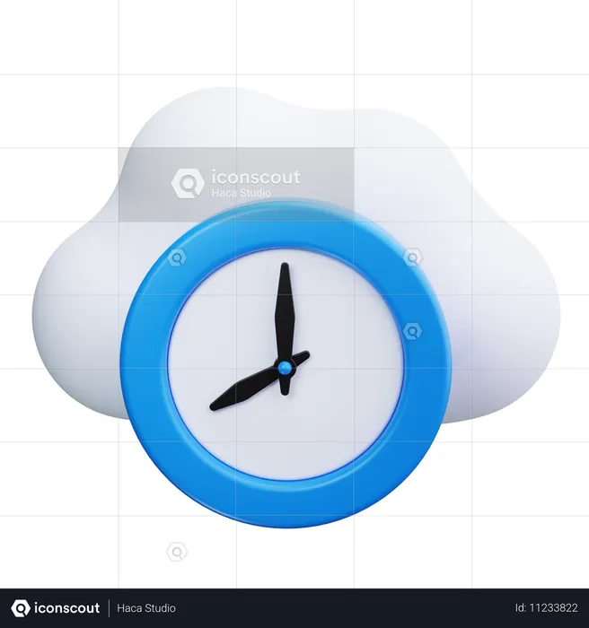 Relógio com previsão do tempo  3D Icon