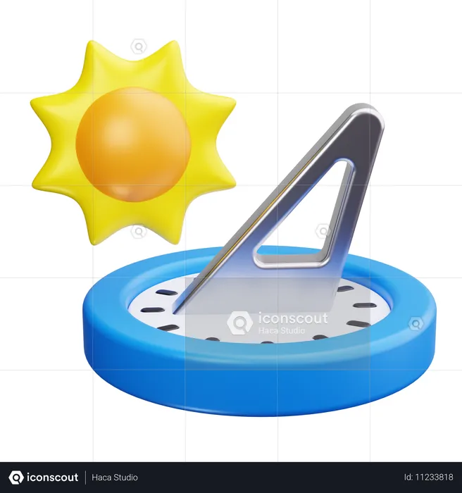 Relógio de sol  3D Icon