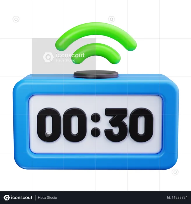 Relógio wi fi  3D Icon