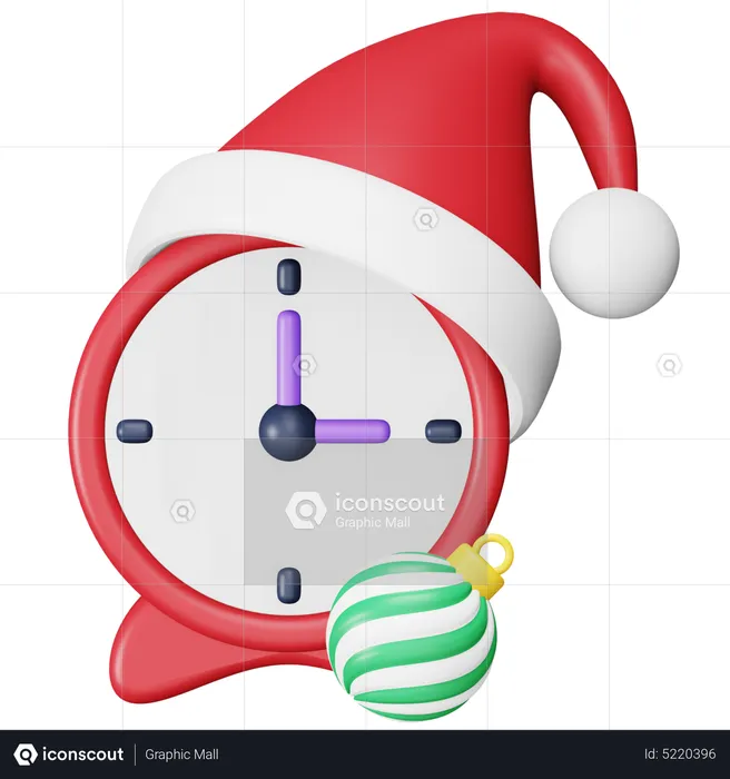 Reloj de navidad  3D Icon