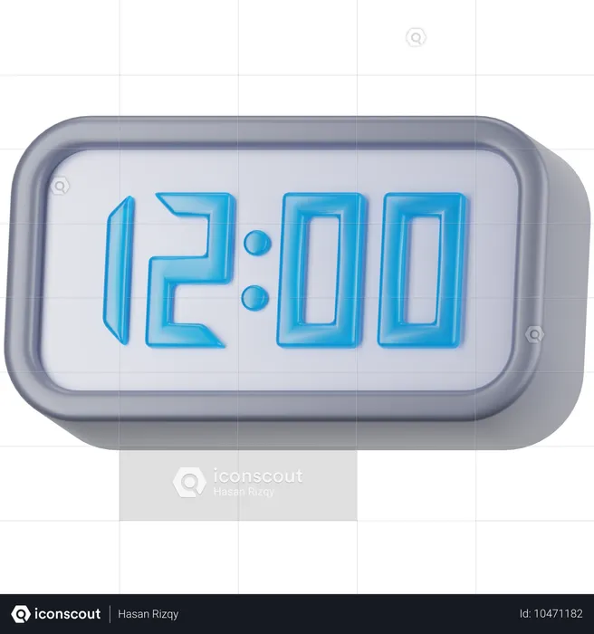 Reloj digital  3D Icon