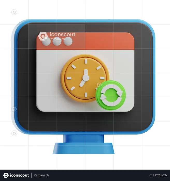 Reloj digital  3D Icon