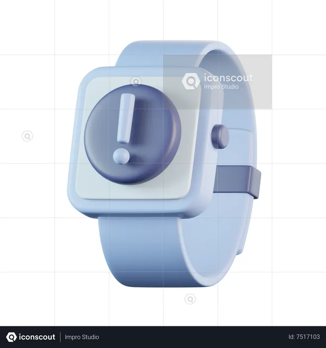 Exclamación del reloj inteligente  3D Icon