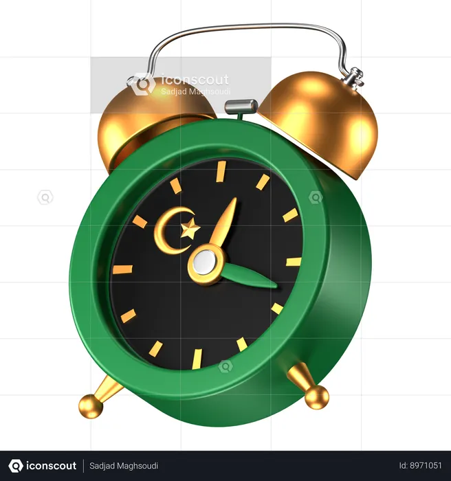 Reloj de ramadán  3D Icon