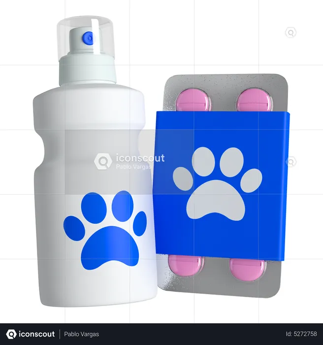 Remédio para animais de estimação  3D Icon