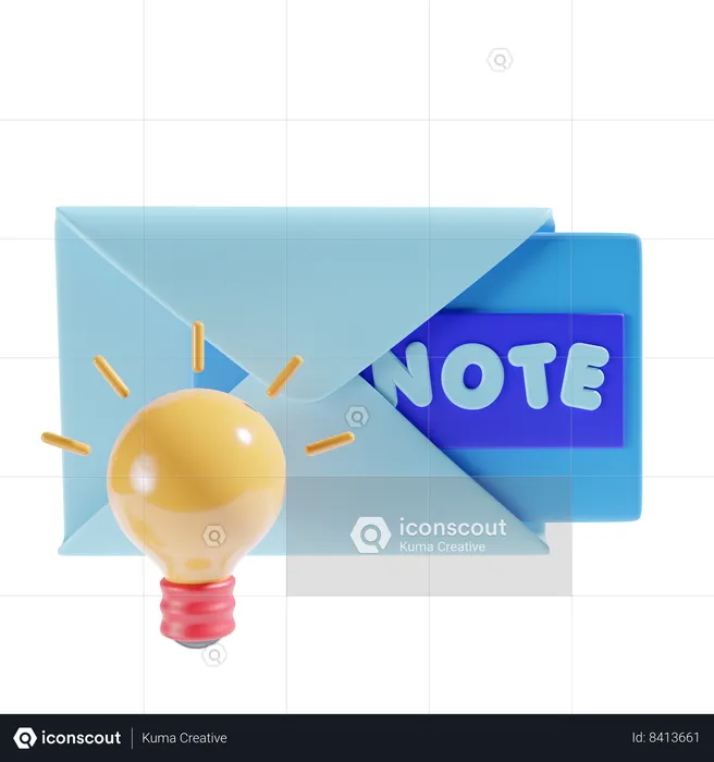 Reminder Note  3D Icon