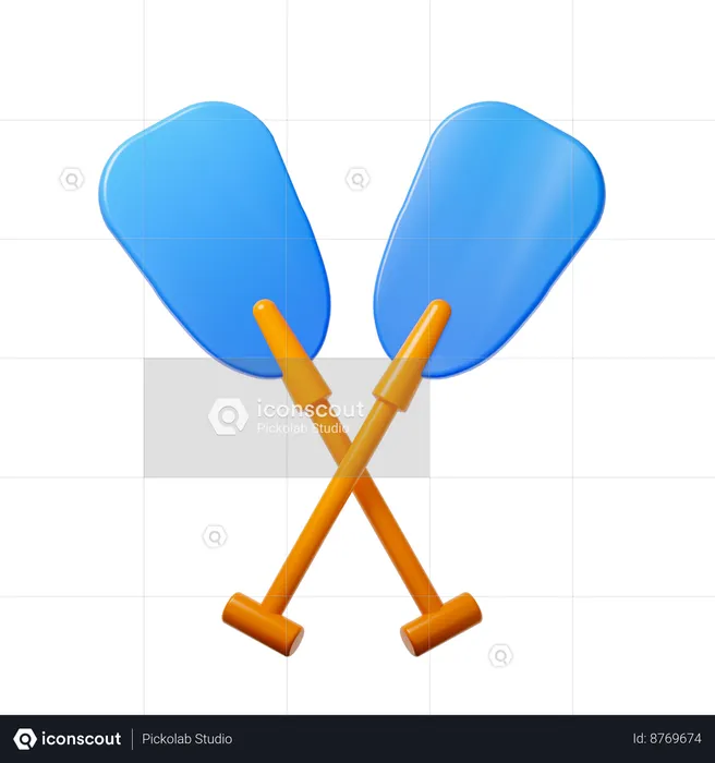 Remo de barco  3D Icon