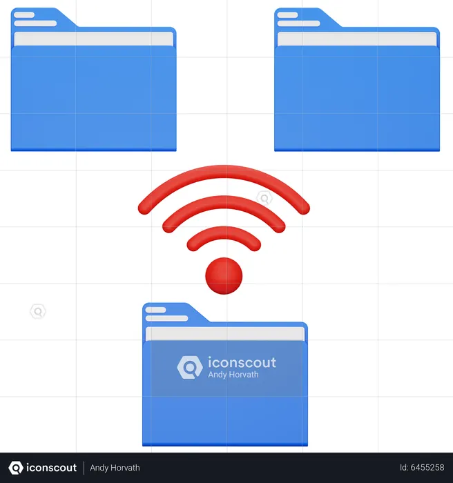Remote Folder  3D Icon
