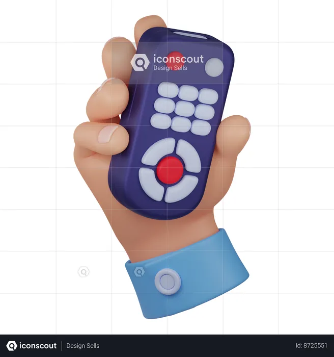 Remote TV control  3D Icon