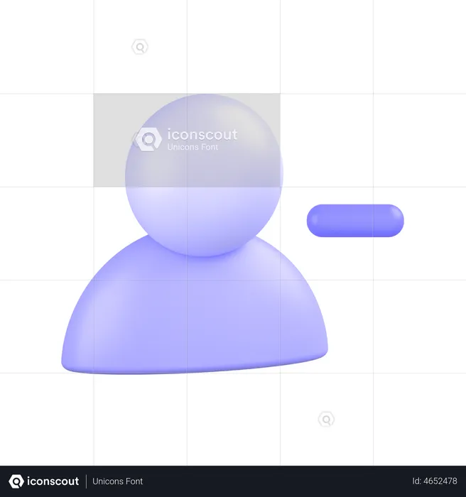 Remove Account  3D Icon