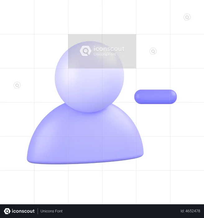 Remove Account  3D Icon