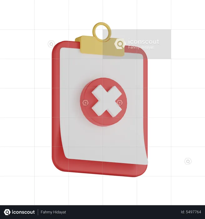 Remove Clipboard  3D Icon