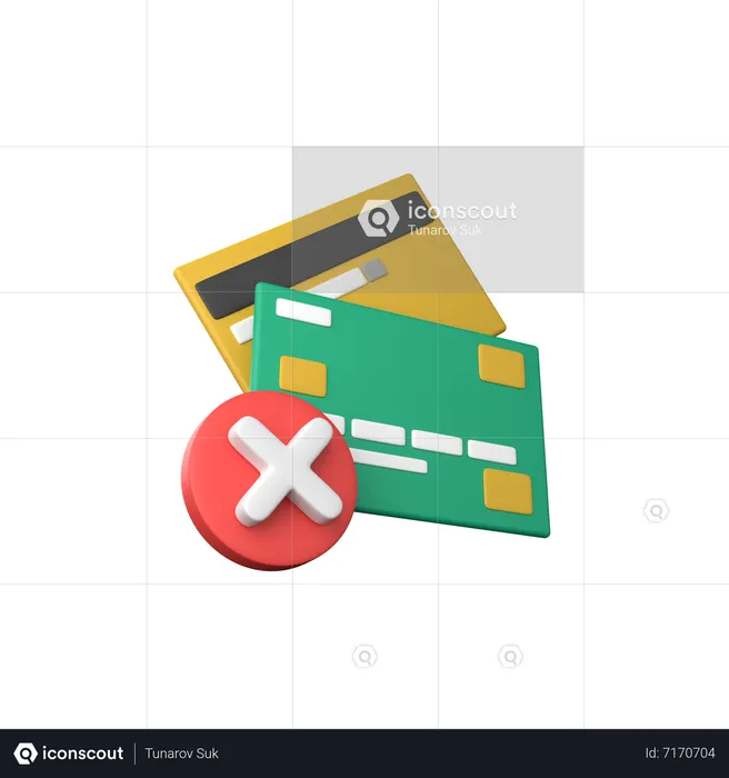 Remove Credit Card  3D Icon