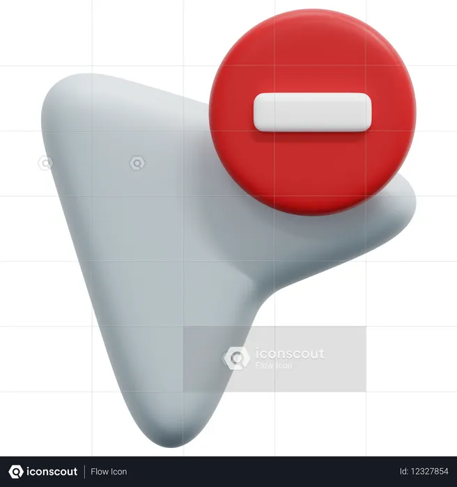 Remove Cursor  3D Icon