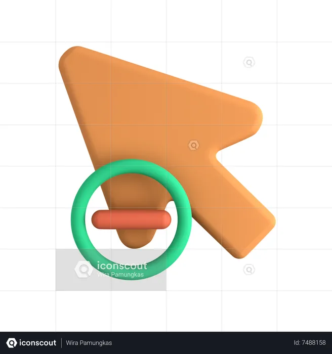 Remove Cursor  3D Icon