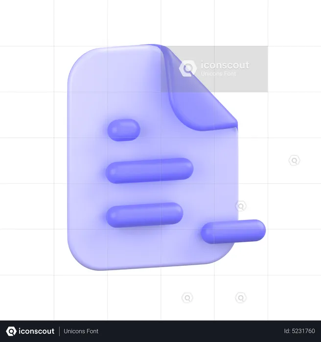 Remove Document  3D Icon