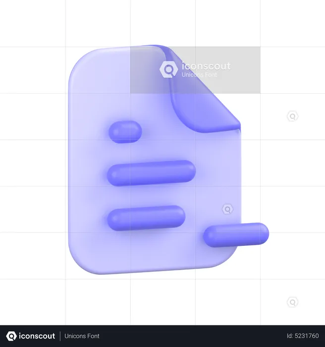 Remove Document  3D Icon