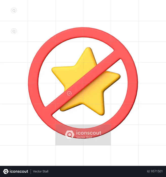 Remove Favourite  3D Icon
