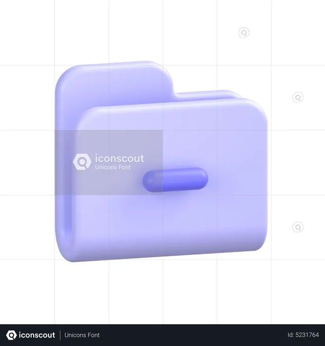 Remove Folder  3D Icon