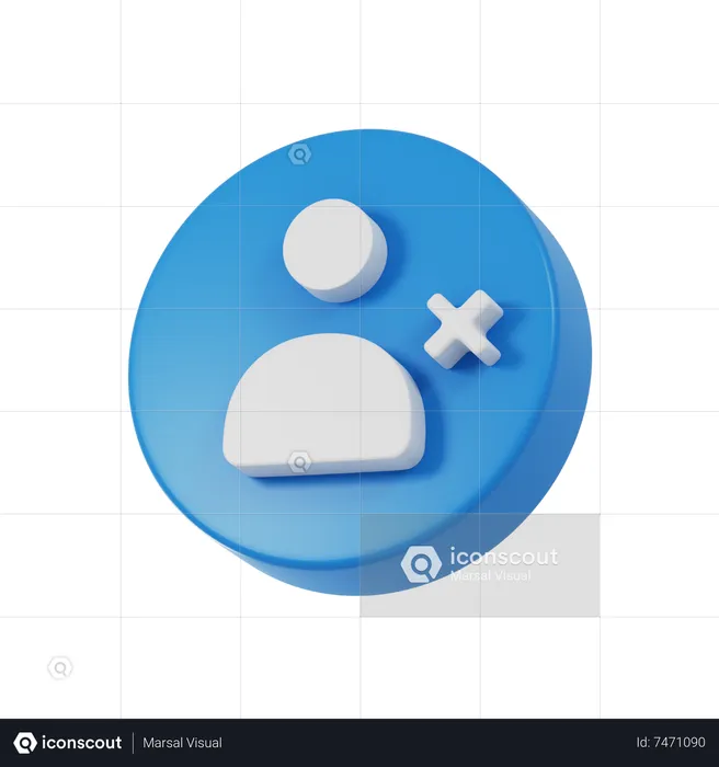 Remove Friend  3D Icon