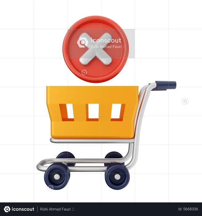 Remove From Cart  3D Icon