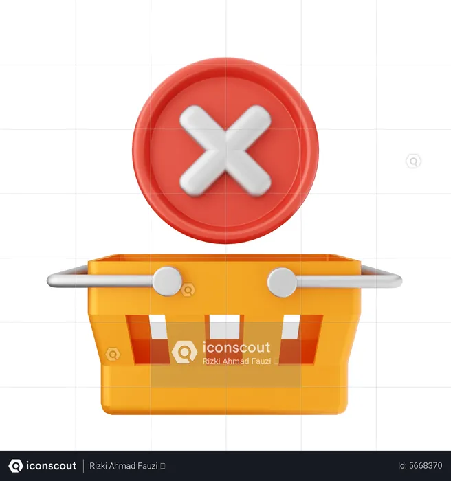 Remove From Cart  3D Icon