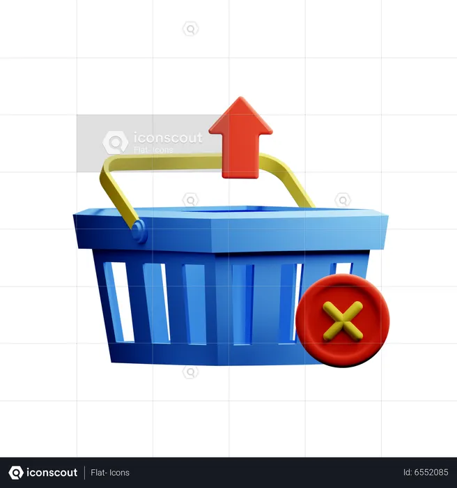 Remove From Cart  3D Icon