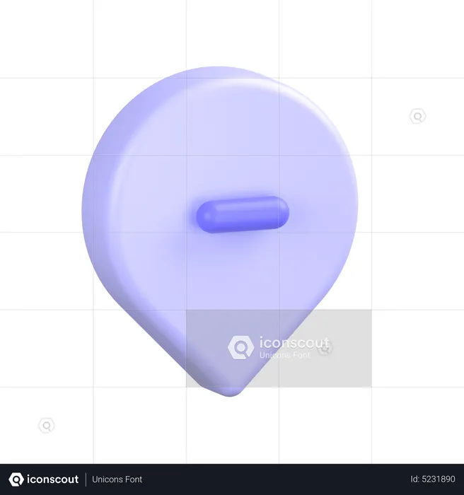 Remove Location  3D Icon