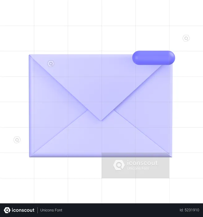 Remove Mail  3D Icon