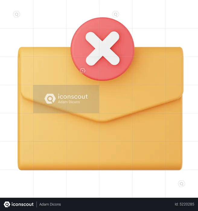 Remove Message  3D Icon