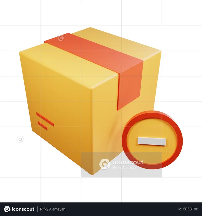 Remove Package  3D Icon