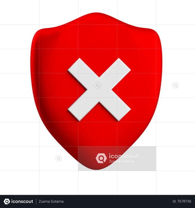Remove Shield  3D Icon