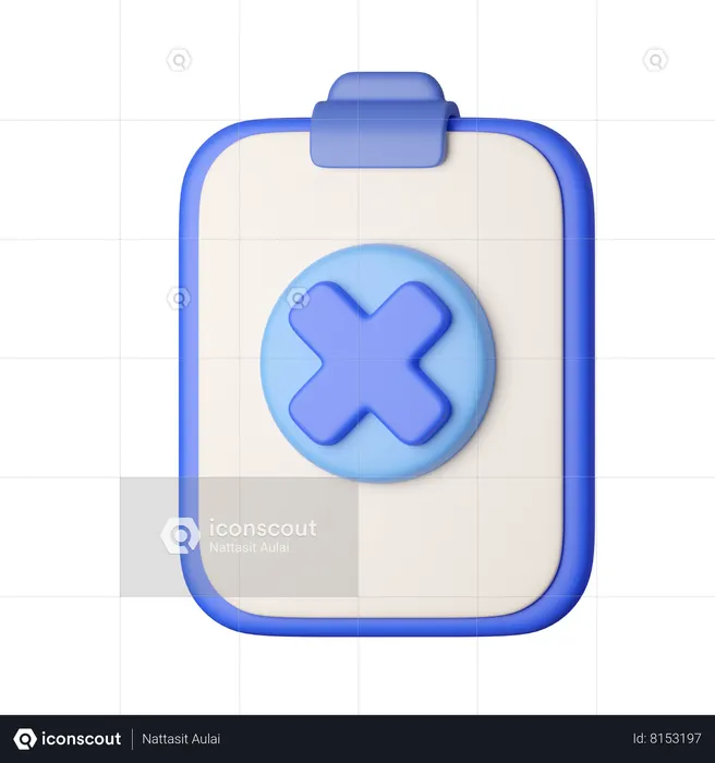 Remove Task  3D Icon