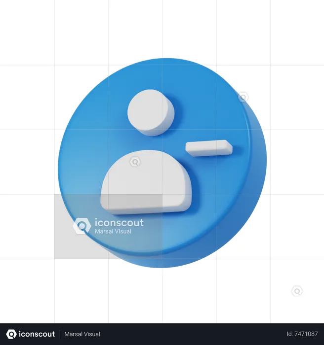 Remove User  3D Icon