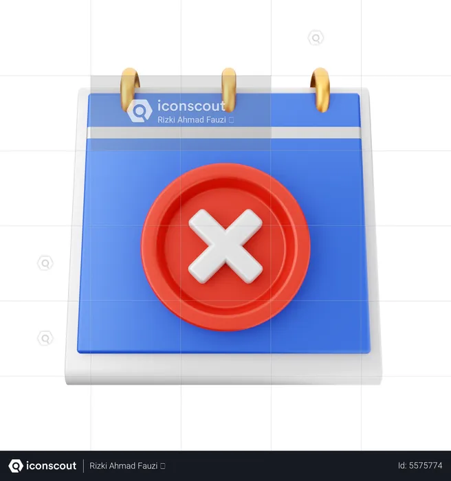 Remover calendário  3D Icon