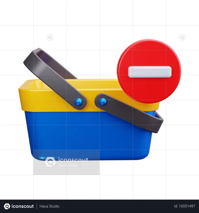 Remover cesta  3D Icon