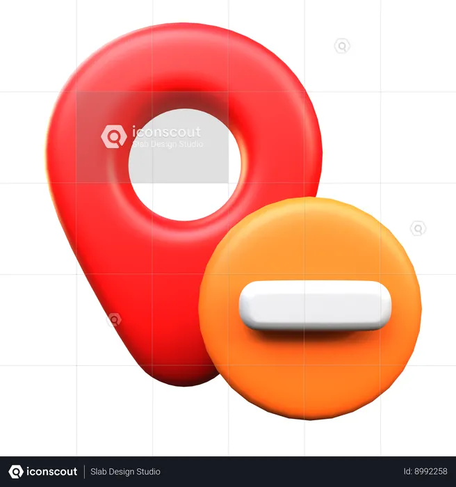 Remover localização  3D Icon