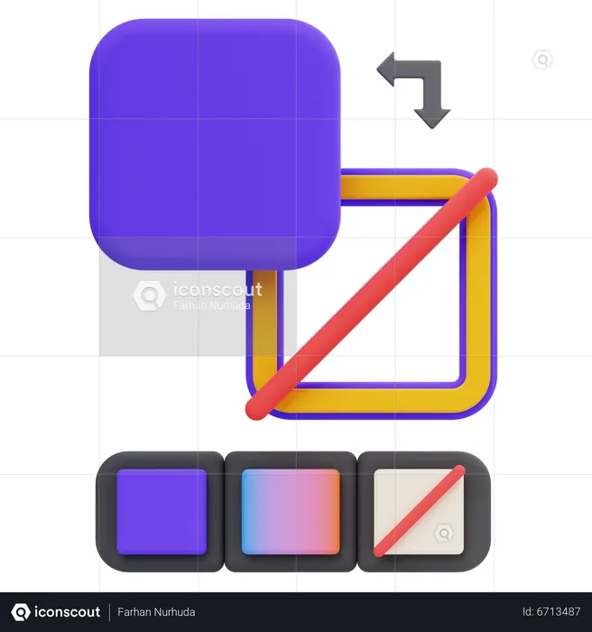 Remplir et tracer  3D Icon