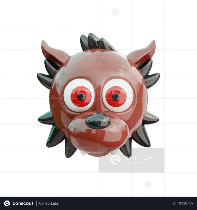 Émoji Renard_Halloween  3D Icon