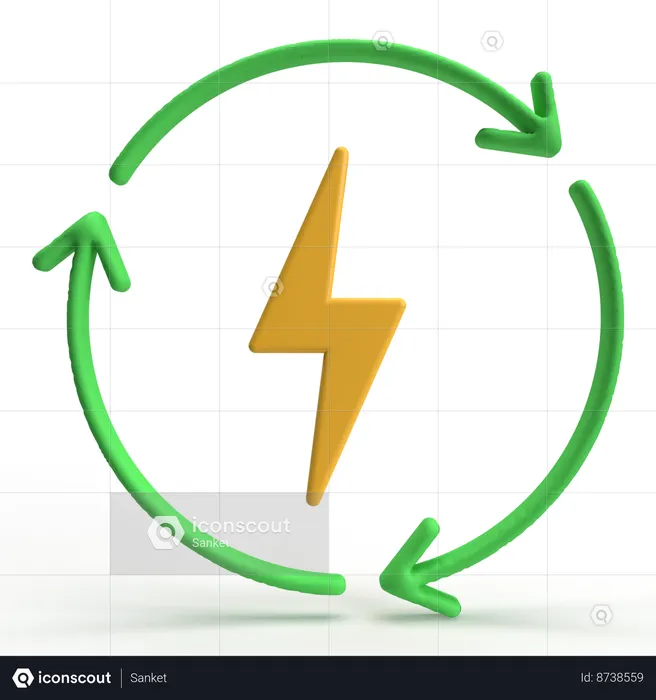 Renew energy  3D Icon