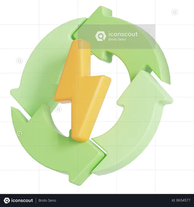 Renewable energy  3D Icon
